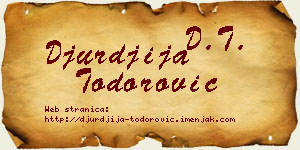 Đurđija Todorović vizit kartica